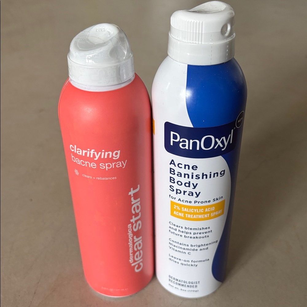 New Sealed Body Bacne Spray Treatments - Dermalogica Clear Start & PanOxyl